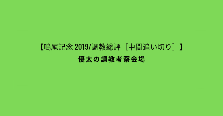 【鳴尾記念 2019/調教総評［中間追い切り］】