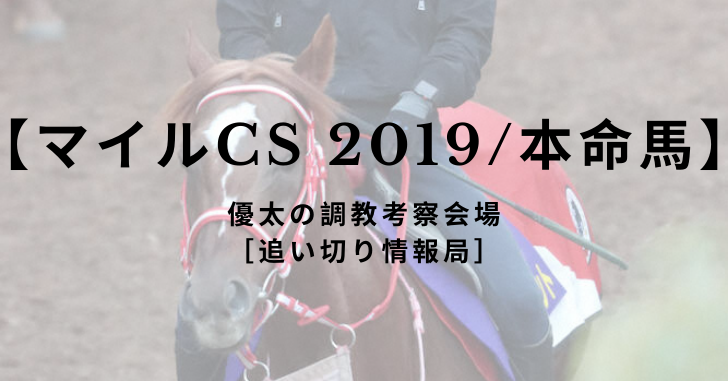 【マイルCS 2019/本命馬】
