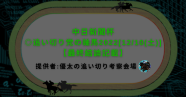 中日新聞杯◎追い切り党の軸馬2022[12/10(土)]【最終結論記載】